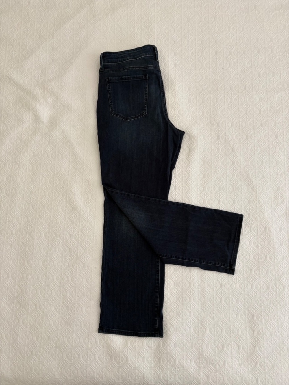 NYDJ Marilyn Straight Jeans 12PS Petite Lift Tuck Dark Wash Classic Fit